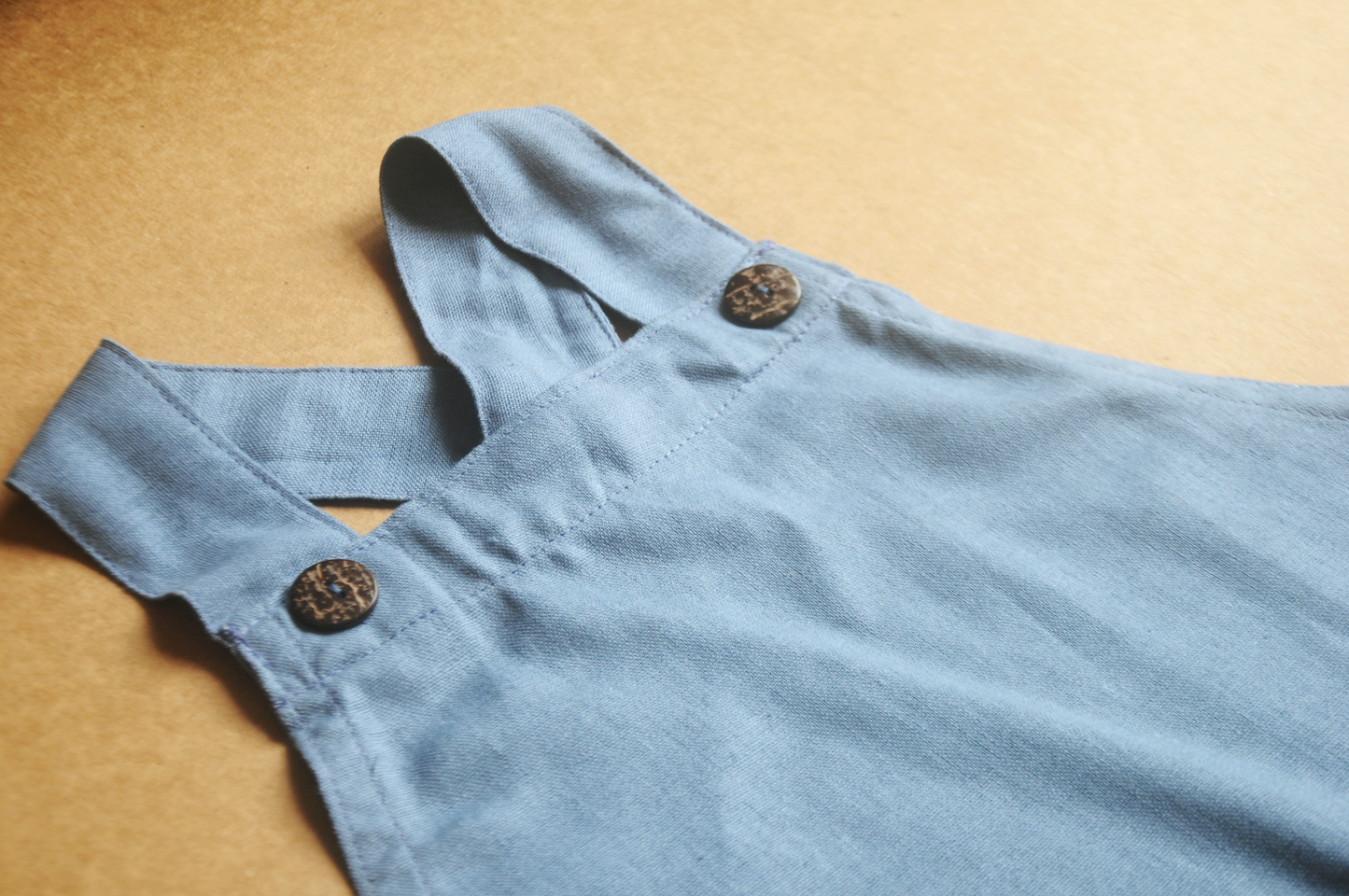 Denim Blue Kids Linen Apron