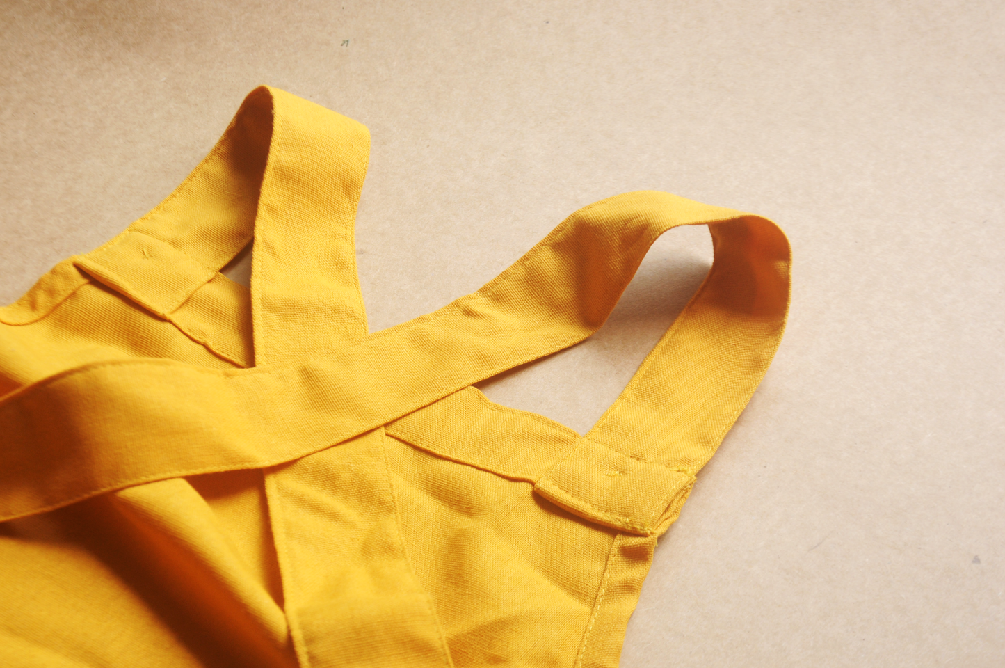 Mustard Yellow Kids Linen Apron