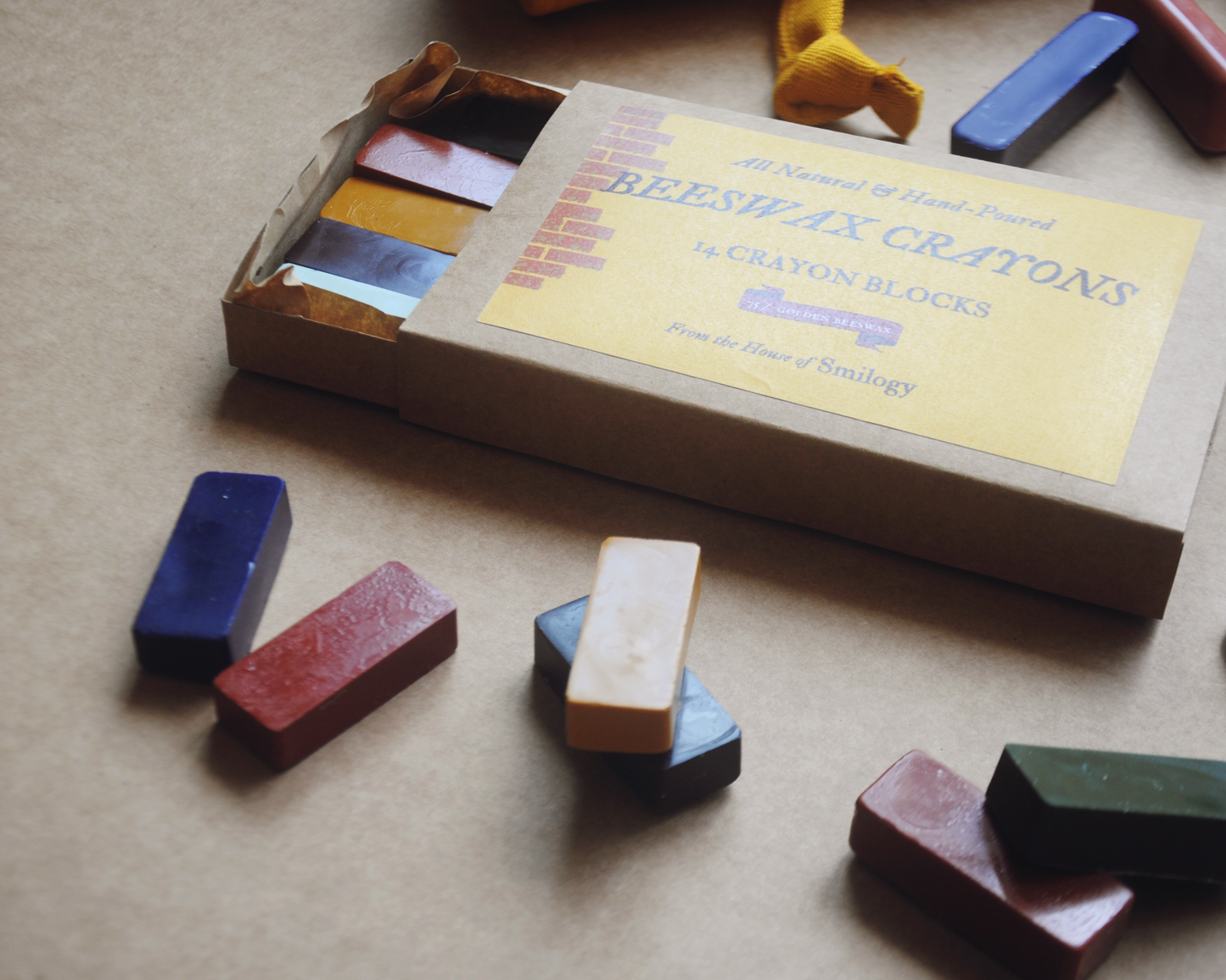 Beeswax Block Rubbing Crayons | Set of 14 Crayons