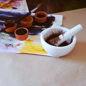 Vibrant handmade organic watercolors
