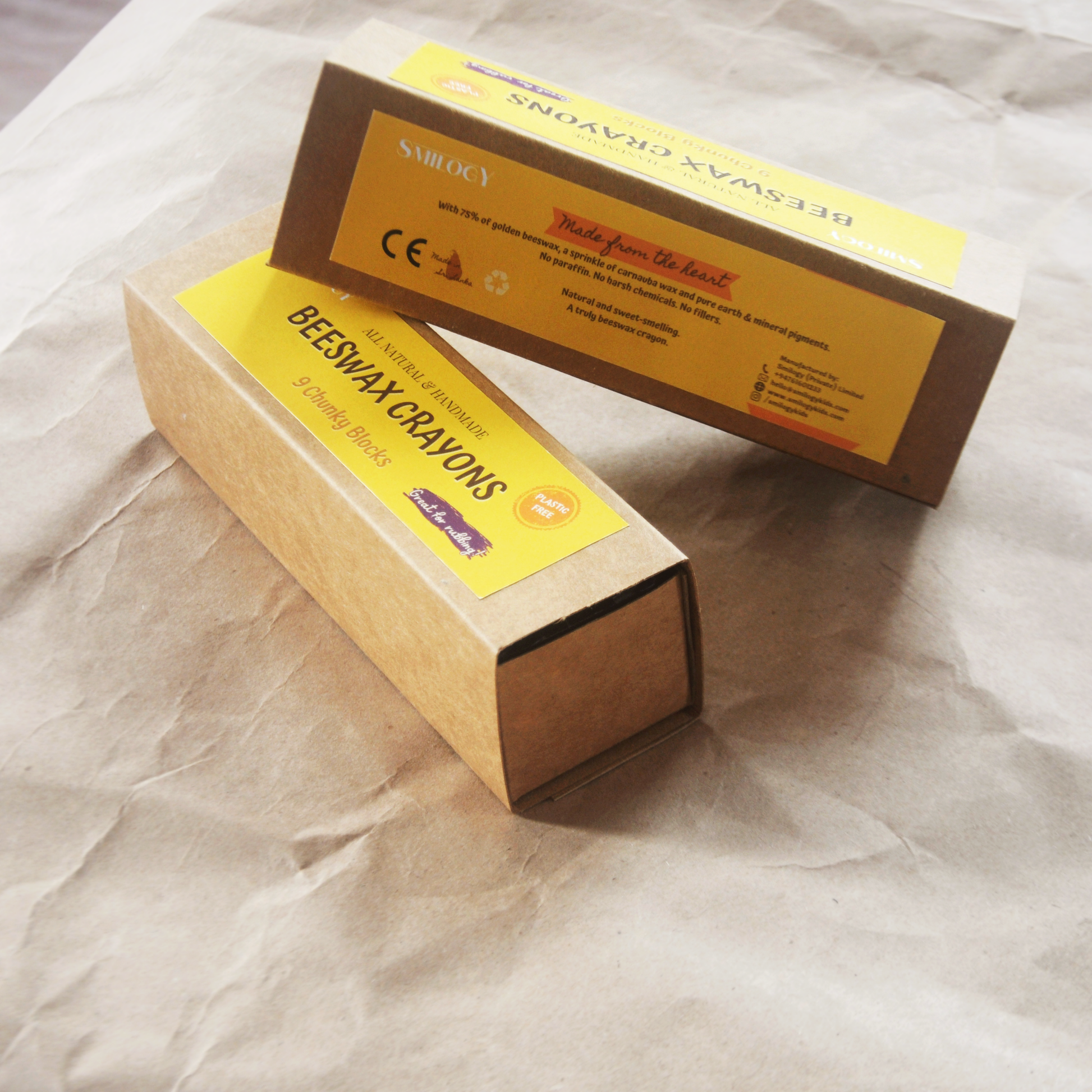 2 boxes of nontoxic organic beeswax block crayons for rubbing