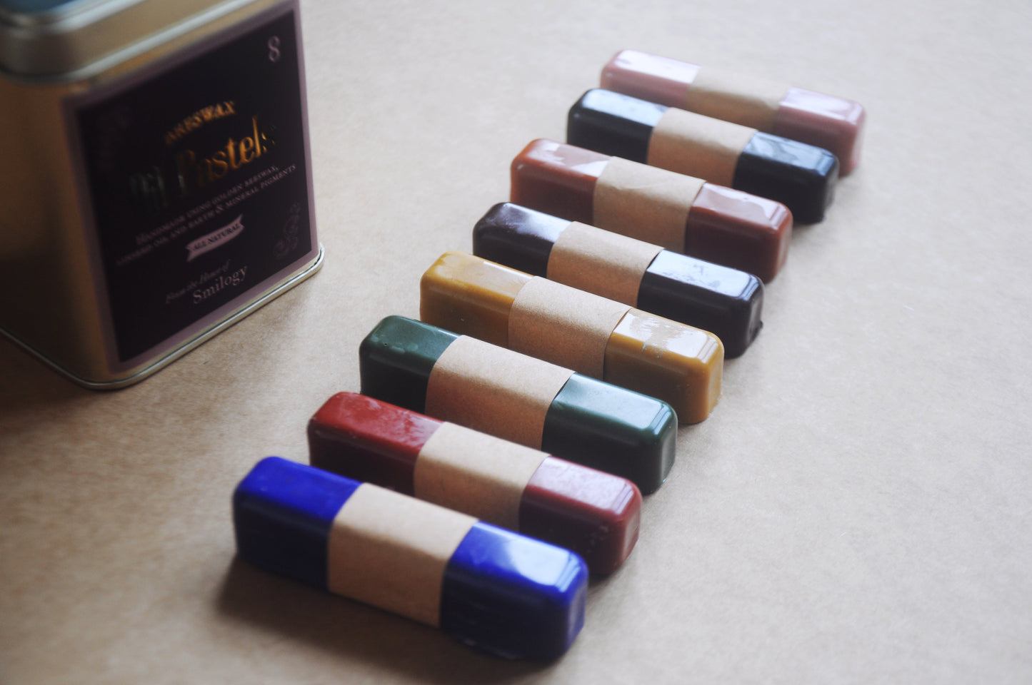 All Natural Beeswax Oil Pastels | Set of 8 Oil Pastels
