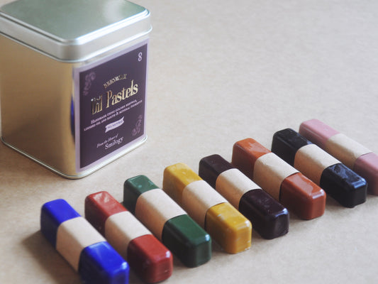 All Natural Beeswax Oil Pastels | Set of 8 Oil Pastels