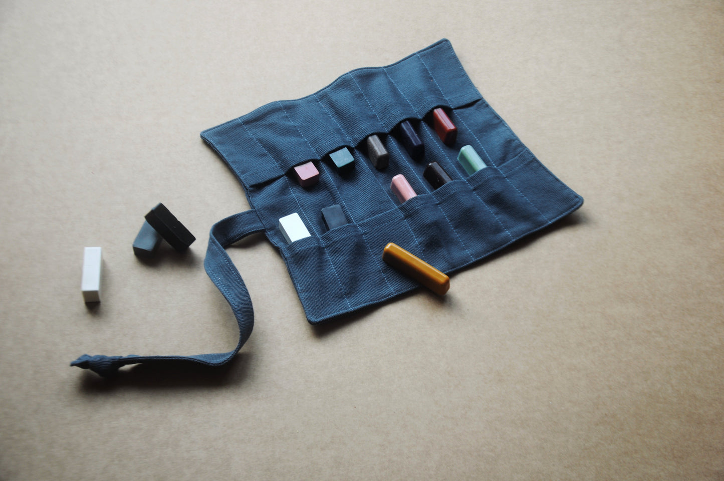 Handloom Cotton Artist Roll – Nocturne Blue