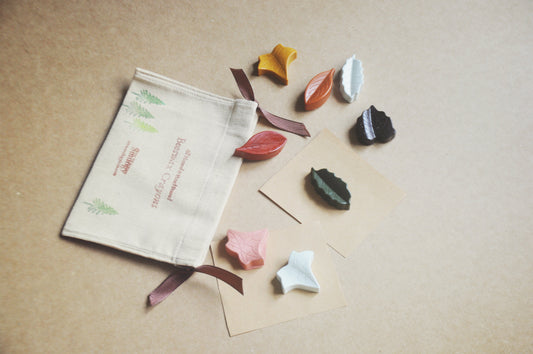 Leaf-Shaped Beeswax Crayons – Woodlands Edition