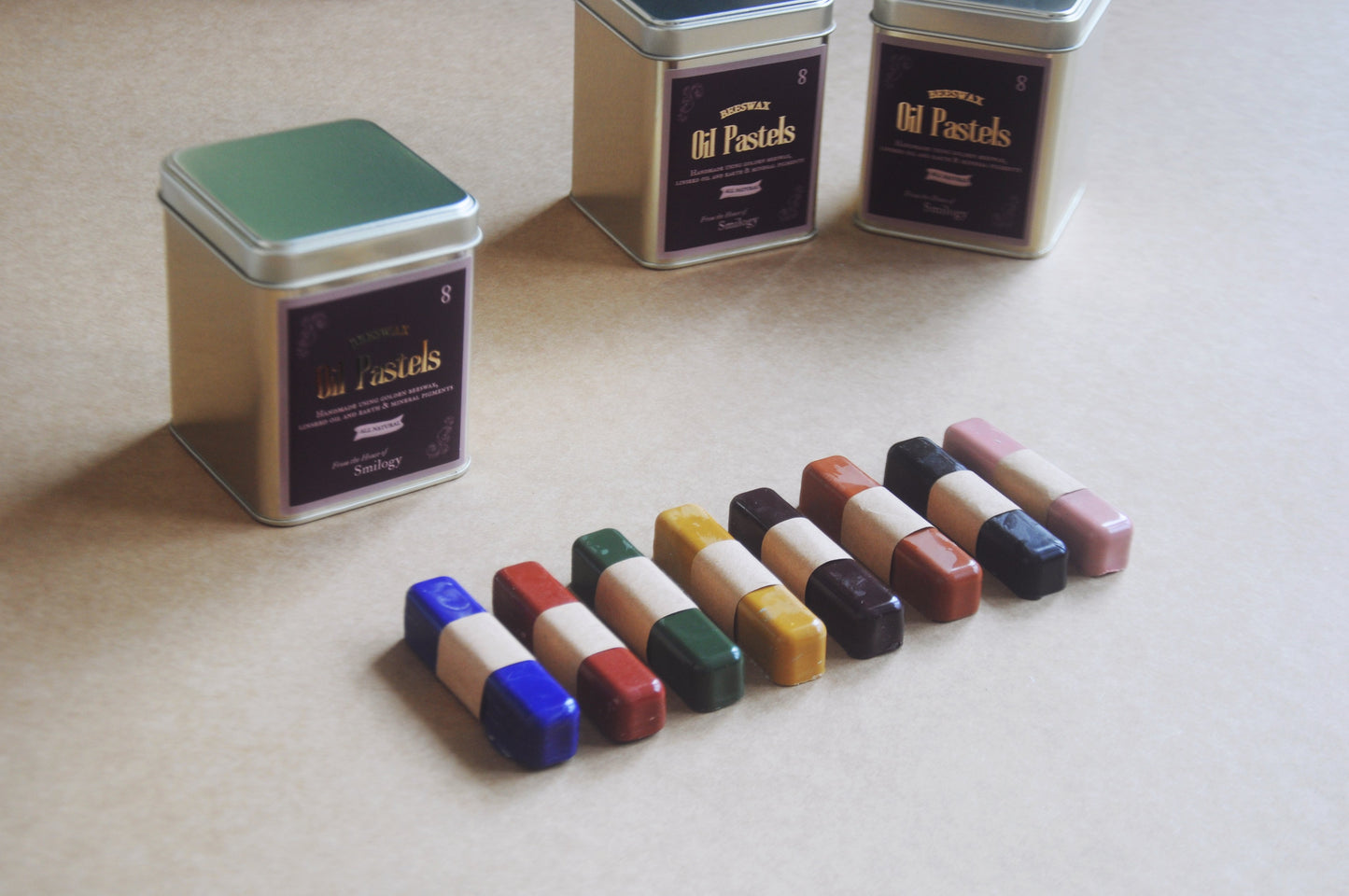 All Natural Beeswax Oil Pastels | Set of 8 Oil Pastels