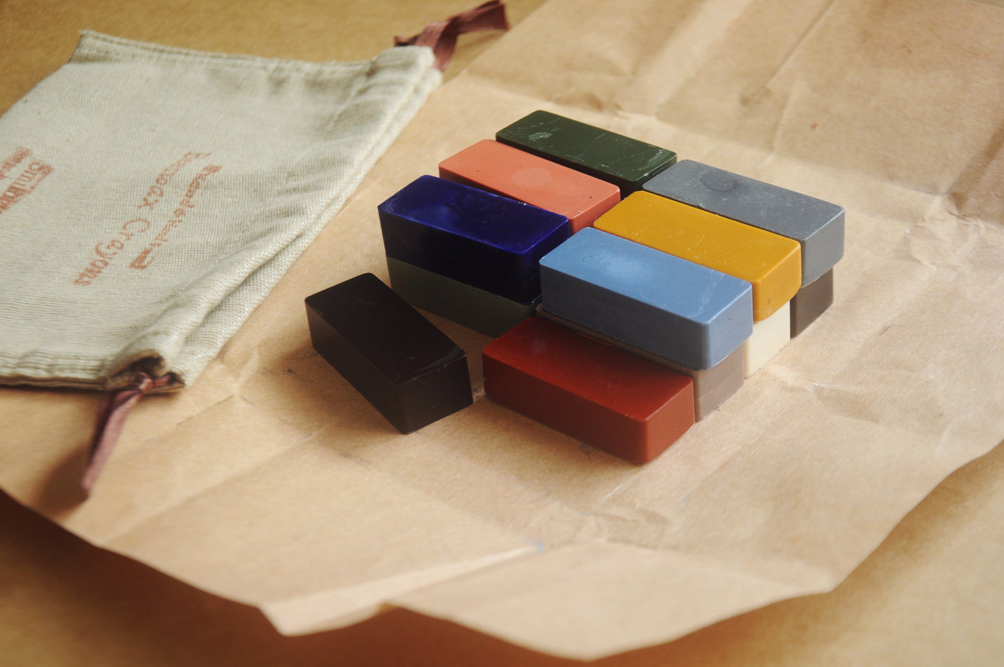 Beeswax Block Rubbing Crayons | Set of 14 Crayons