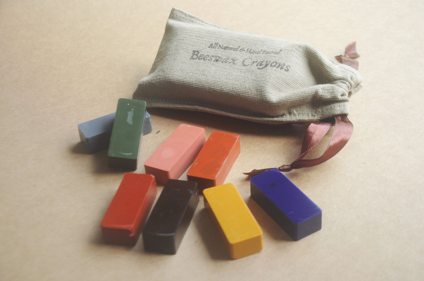 Beeswax Block Rubbing Crayons | Set of 8 Crayons