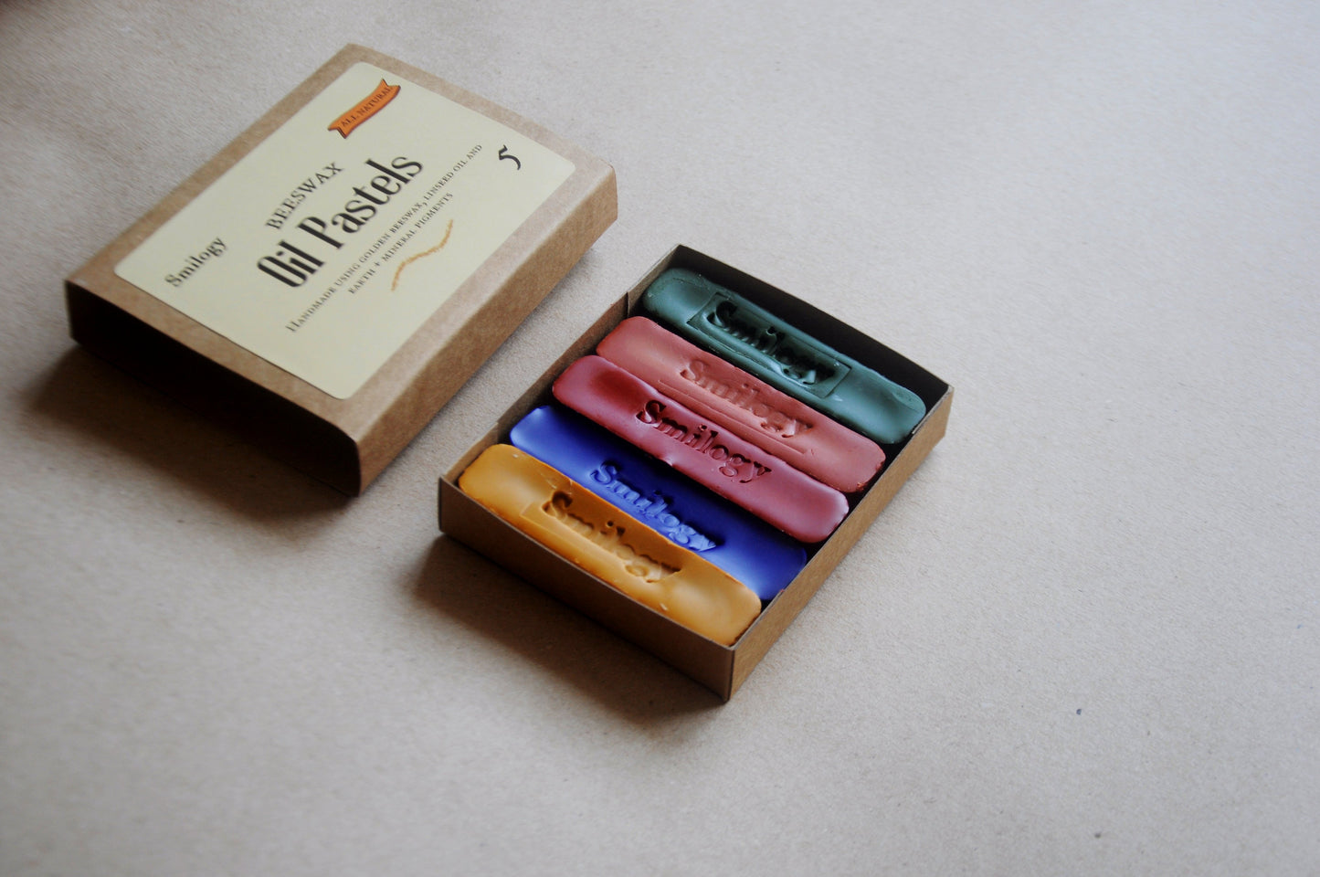 All Natural Beeswax Oil Pastels | Set of 5 Oil Pastels