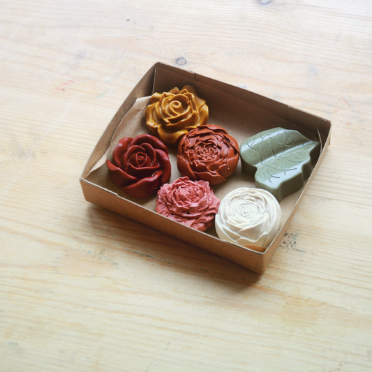 Handmade Natural Rose Beeswax Crayons – Set of 6 Crayons