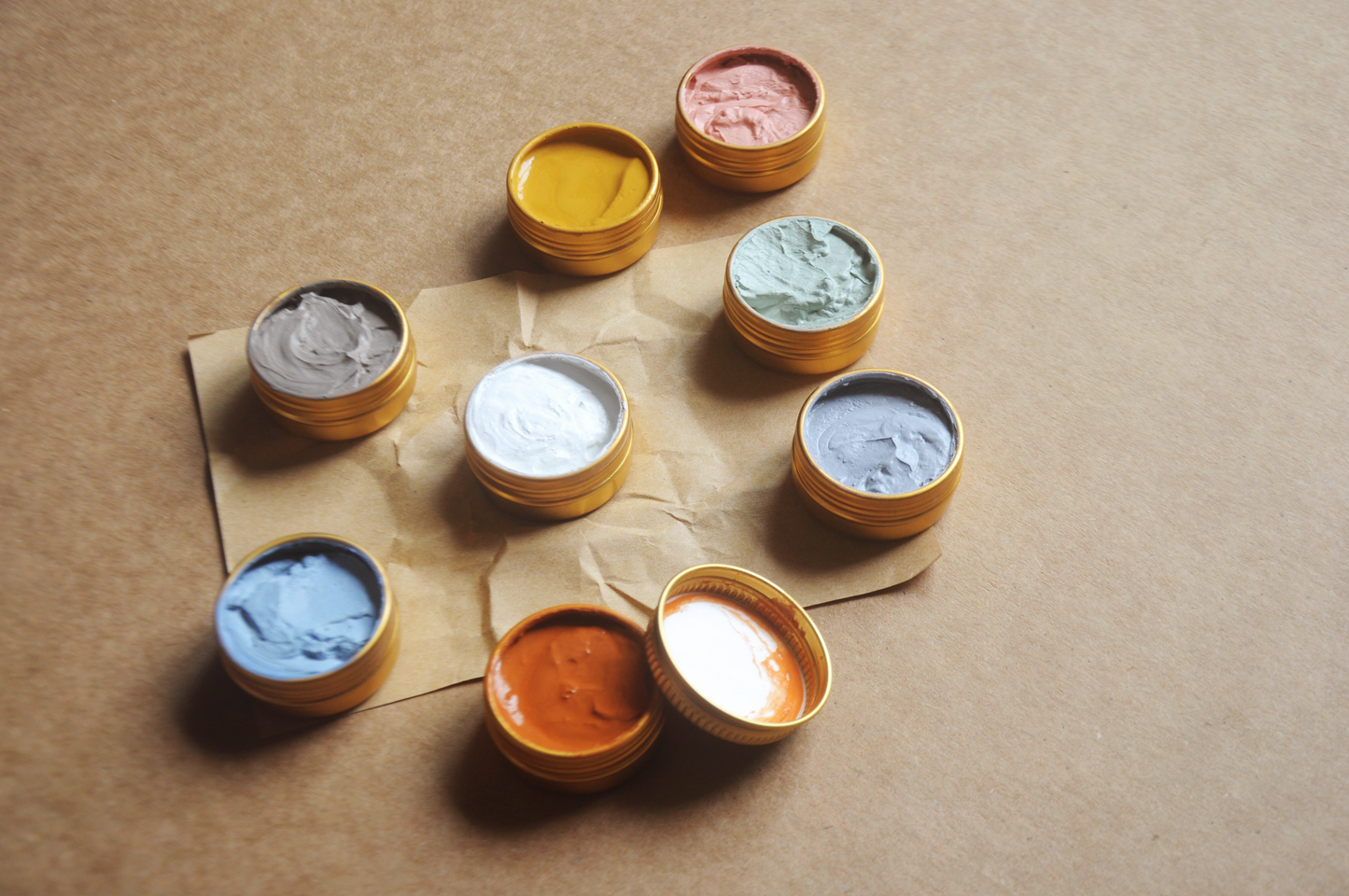 Kids' Natural Earth and Mineral Watercolour Paint Set – 8 Soft, Hand-Ground Colours in Pastel Shades