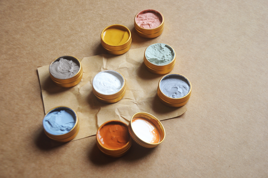 Kids' Natural Earth and Mineral Watercolour Paint Set – 8 Soft, Hand-Ground Colours in Pastel Shades