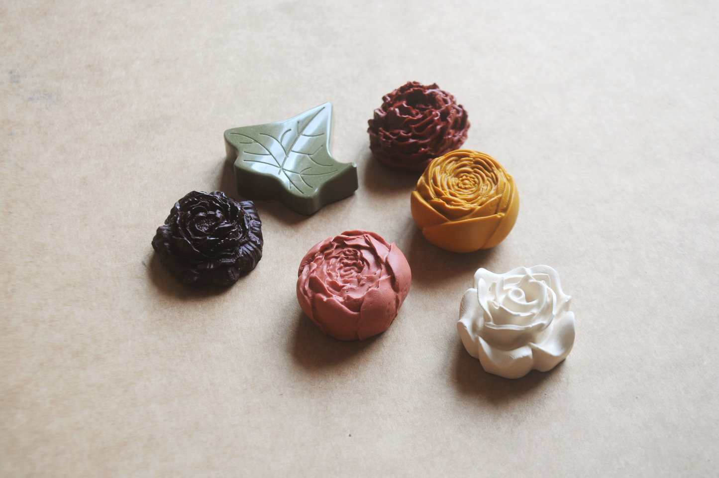 Handmade Natural Rose Beeswax Crayons – Set of 6 Crayons