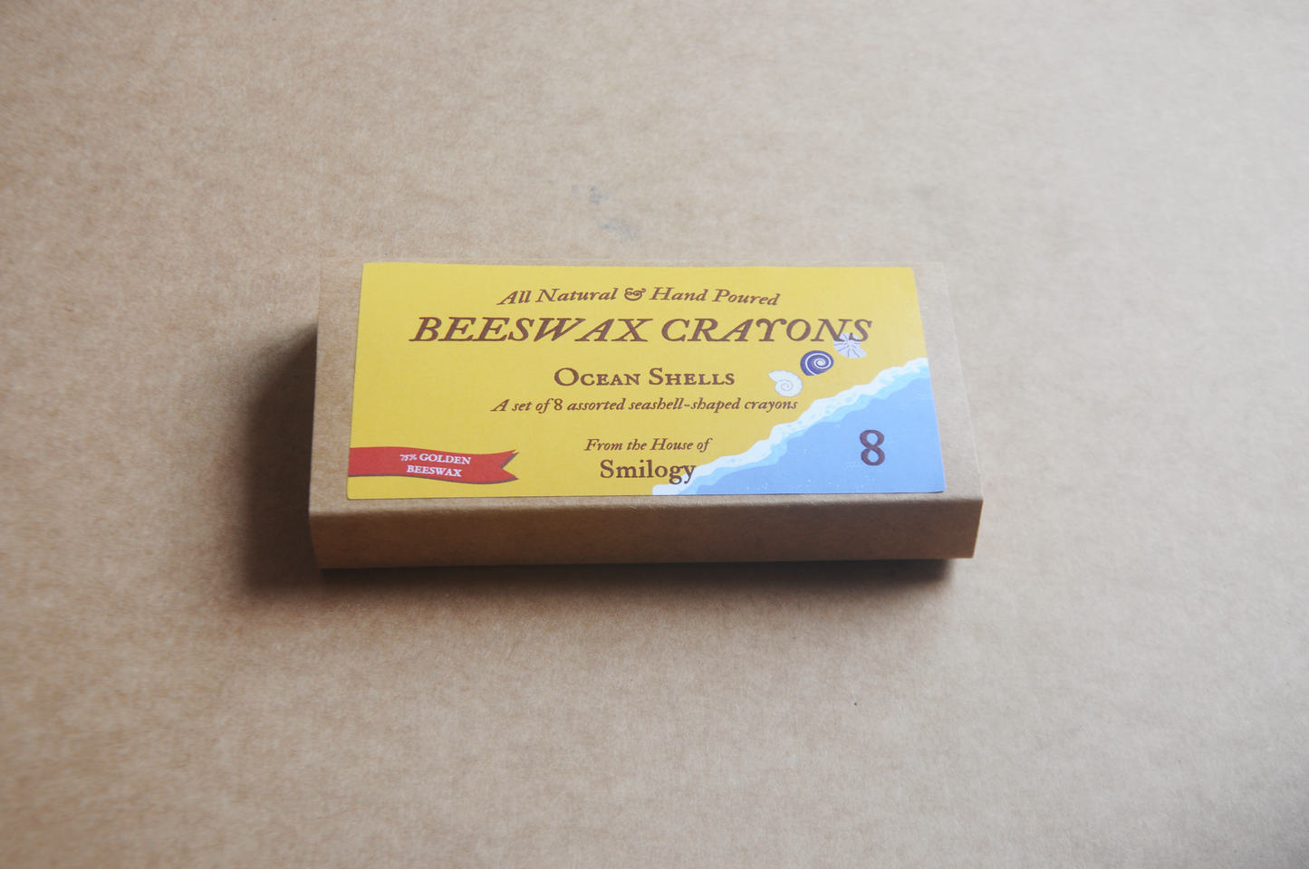Ocean Shells 8 Natural Beeswax Seashell Crayons