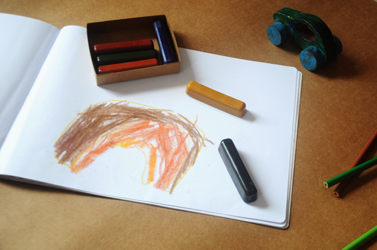 Beeswax Toddler Crayon Fingers | Set of 6 Crayons