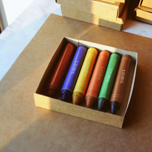 set of 5 all natural beeswax crayons for kids
